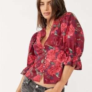 Free People I Found You Printed Top